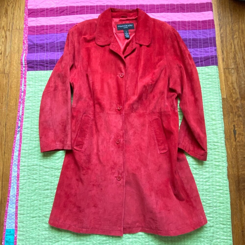 Plus Size Vintage Leather Coat